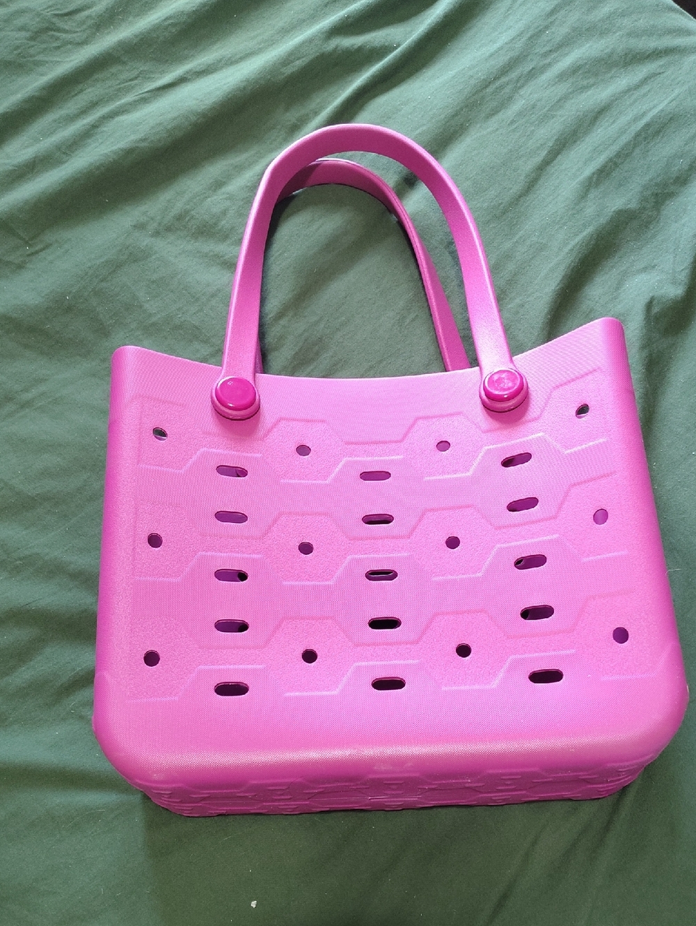 Hot Pink Women's Beach Utility Tote Bag